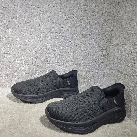 Skechers D'Lux Walker Relaxed Fit Orford Men's Size 11.5 Black Slip-in Sneakers - Picture 4 of 11